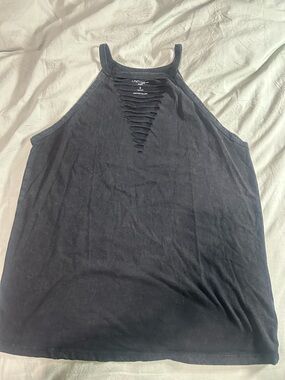 torrid Black Slashed High-Neck Tank Top